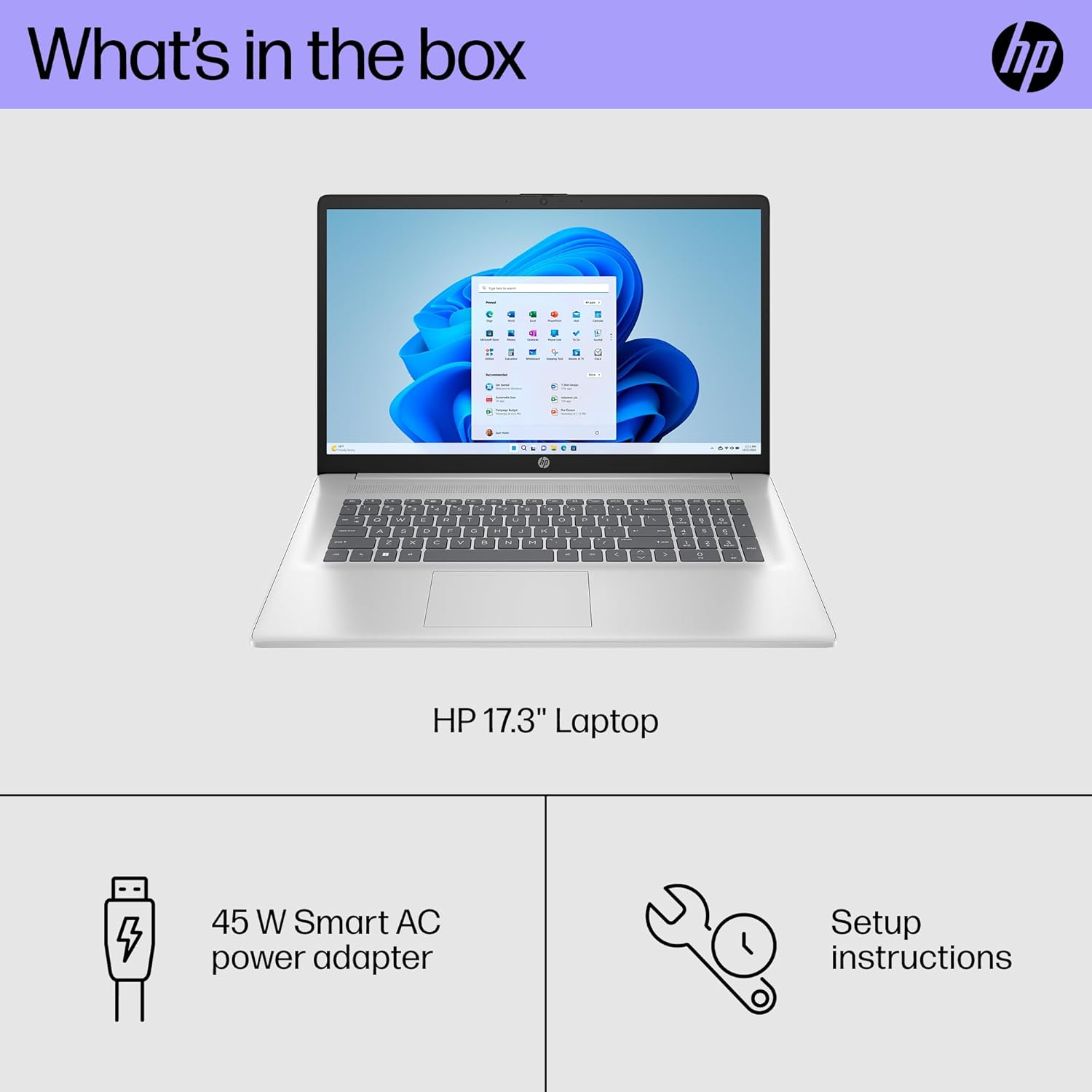 HP 17-CP3155CL (AMD RYZEN 5 7430U, 1TB NVME/16GB DDR4, 17.3" HD+ TOUCHSCREEN, AMD Radeon Graphics, WIN 11 / SILVER)