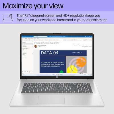 HP 17-CN5075CL (Core Ultra 7-255U, 1TB NVME/16GB DDR5, 17.3" HD+ TOUCHSCREEN, INTEL, WIN 11 / SILVER)
