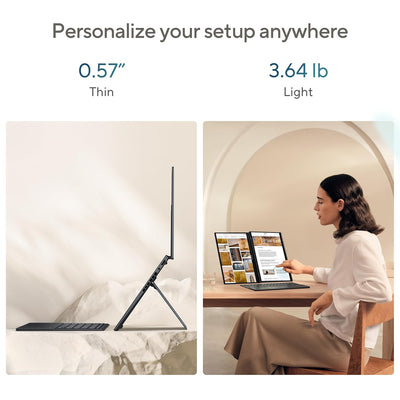 ASUS ZENBOOK DUO UX8406CA-PZ005W (CORE ULTRA 9 285H, 2TB NVME/32GB DDR5 ON BOARD, 14" 3K (2880x1800) 120HZ TOUCHSCREEN DUAL SCREEN, INTEL, WIN 11 / BASALT GRAY / BACKPACK / SLEEVE / STYLUS)