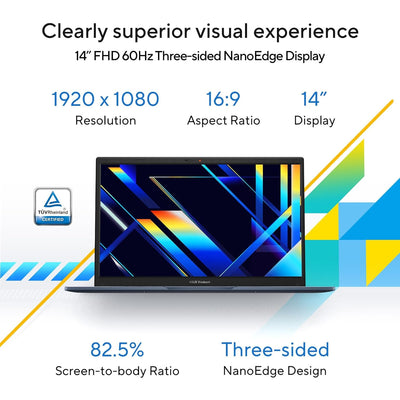 ASUS VIVOBOOK X1404VA-I512256 (CORE I5-1334U, 256GB NVME/12GB DDR4, 14" FHD, INTEL, WIN 11 / QUIET BLUE)