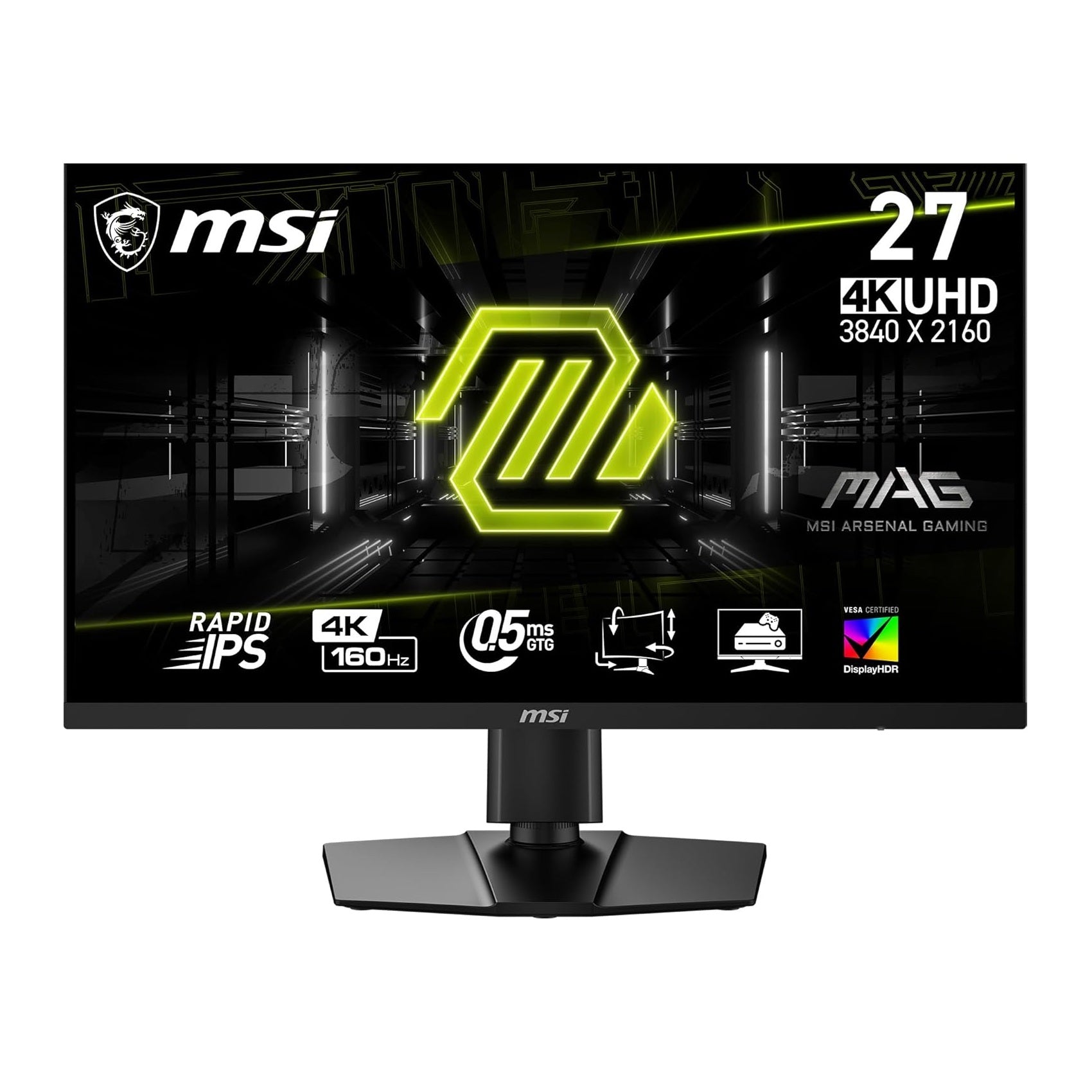 MSI MAG 274UPF E2 (27-inch 4K UHD Gaming Monitor, 0.5ms, 160Hz, VESA DisplayHDR 400, AI Vision)