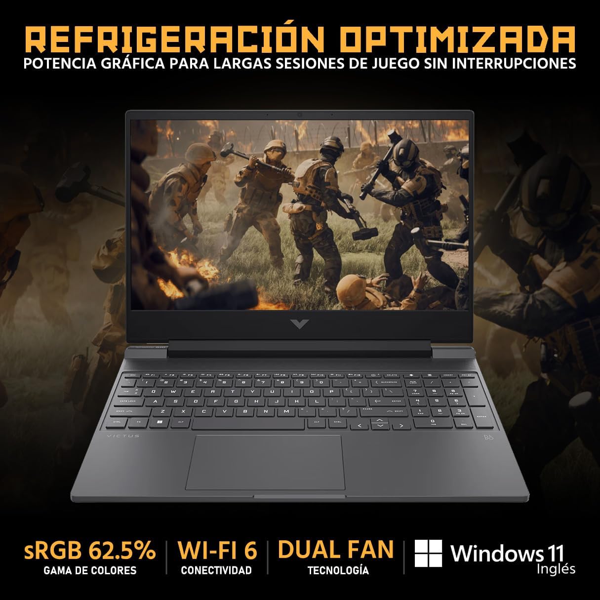 HP VICTUS 15 FB3093DX (AMD RYZEN 7-7445HS, 512GB NVME/16GB DDR5, 15.6" FHD 144HZ, RTX4050 6GB, WIN 11/ MICA SILVER)