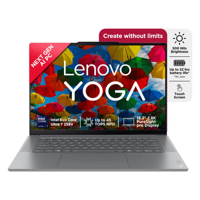 LENOVO YOGA SLIM 7 AURA EDITION 15ILL9 83HM002WUS (Core ULTRA 7 258V, 1TB NVME/32GB DDR5 ON BOARD, 15.3" 2.8K WQXGA+ (2880x1800) TOUCHSCREEN, INTEL ARC 140V, WIN 11 / LUNA GREY)