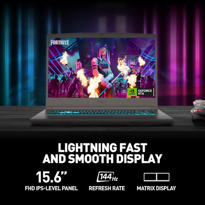 MSI THIN A15 B7466 (AMD RYZEN 5 7535HS, 512GB SSD/8GB DDR5, 15.6" FHD 144HZ, RTX 4050 6GB, WIN 11)