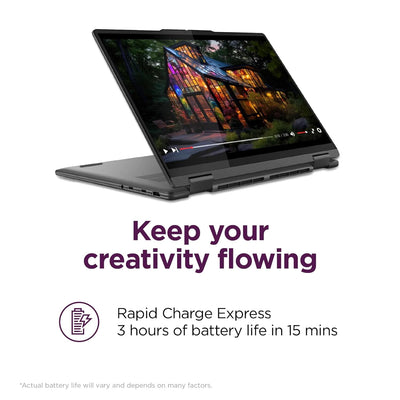LENOVO YOGA 7 16IML9 83DL0002US (Core ULTRA 7 155U, 1TB NVME/16GB DDR5 ON BOARD, 16" WUXGA (1920x1200) X360 TOUCHSCREEN, INTEL, WIN 11 / STORM GREY)