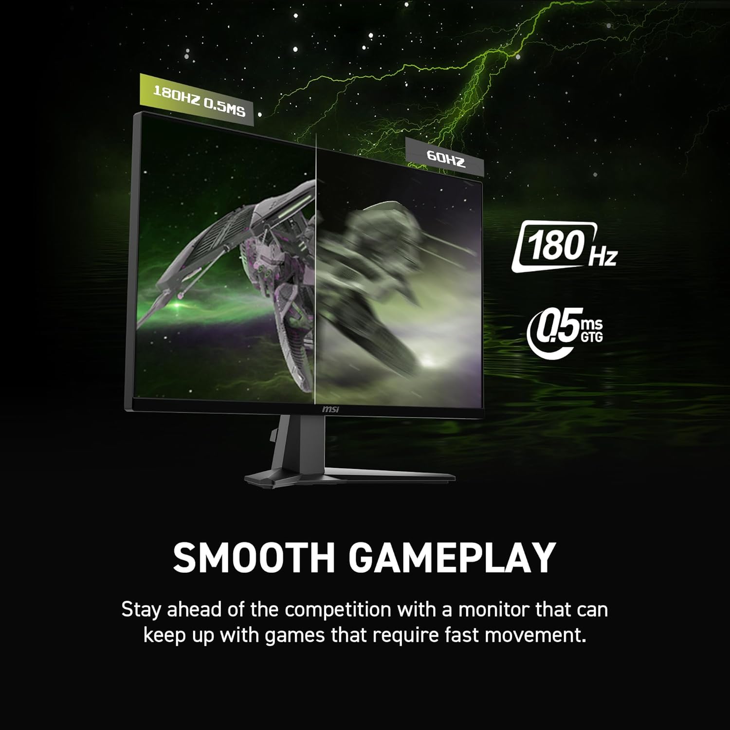 MSI MAG 275F (27-inch Full HD Gaming Monitor, 180Hz, 0.5ms Response Time)