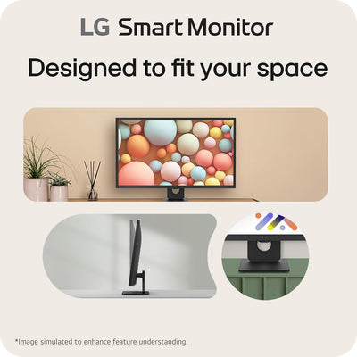 LG Smart Monitor 32SR50F-W (White 32-inch FullHD Smart Monitor, WebOS, AirPlay 2 Support, 8ms)