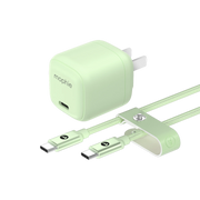 Mophie 30W USB-C GaN Charger + Cable Bundle (30W/GaN, 60W/1M) - Green