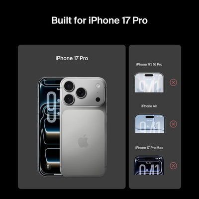 Belkin TemperedGlass Screen Protector for iPhone 17 Pro (With Easy Align Tray)