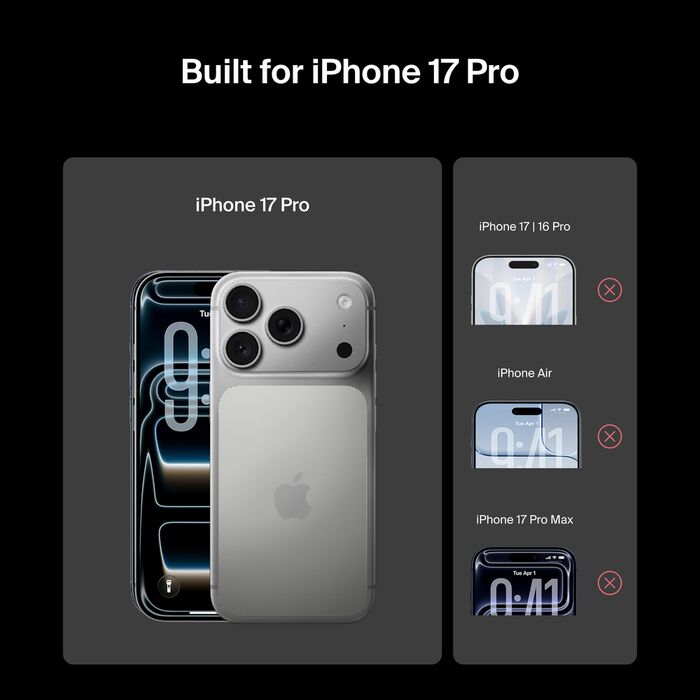 Belkin InvisiGlass Privacy Filter Screen Protector for iPhone 17 Pro - image 2