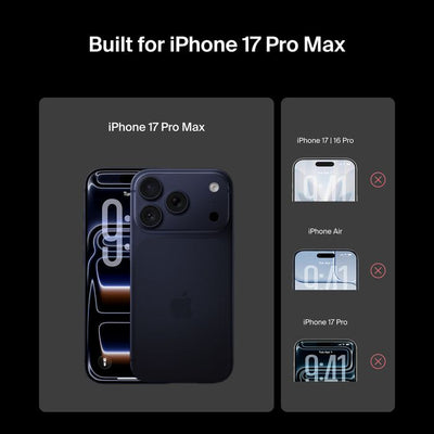 Belkin TemperedGlass Screen Protector for iPhone 17 Pro Max (With Easy Align Tray)
