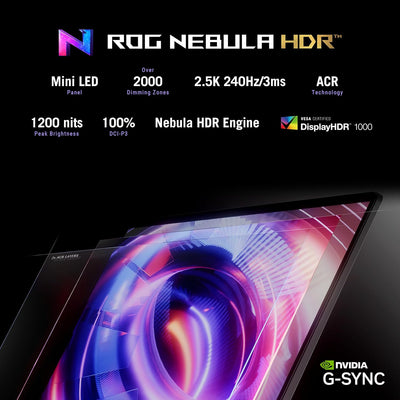 ASUS ROG STRIX G635LX-S5156 SCAR EDITION (Core ULTRA 9 275HX, 1TB NVME/32GB DDR5, 16" 2.5K WQXGA (2560 x 1600) 240HZ, RTX 5090 24GB, DOS)