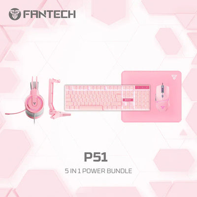 Fantech P51 (Pink) | 5-in-1 Gaming Combo