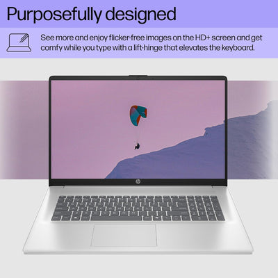 HP 17-CP2025DX (AMD RYZEN 5 7520U, 512GB NVME/8GB DDR5, 17.3" FHD, AMD RADEON, WIN 11 / NATURAL SILVER)
