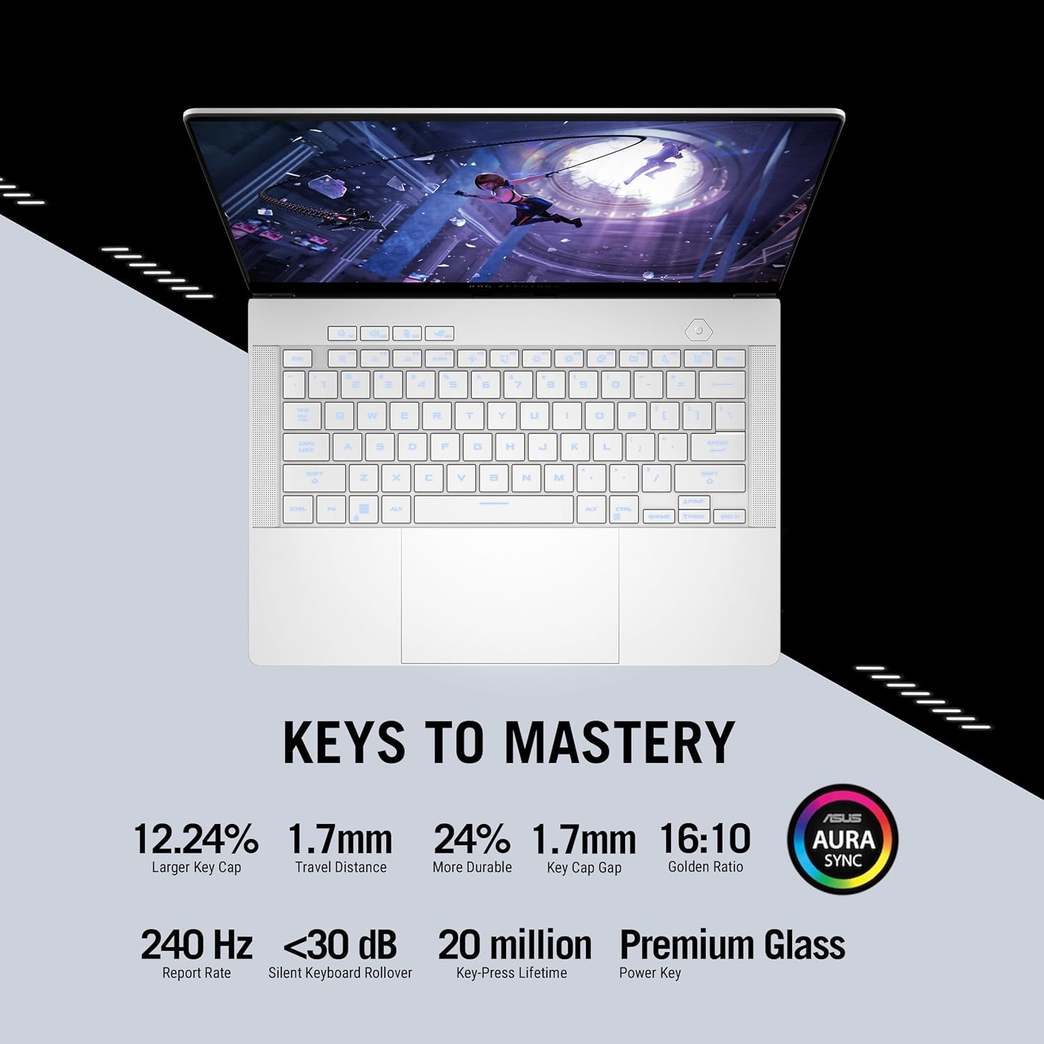 Asus ROG Zephyrus GA403WR-G14.R95070TI COPILOT +PC (AMD Ryzen AI 9 HX 370, 1TB NVME/32GB DDR5 ON BOARD, 14" 3K(2880 x 1800) OLED 120Hz, RTX 5070TI 12GB, WIN 11/PLATINUM WHITE)