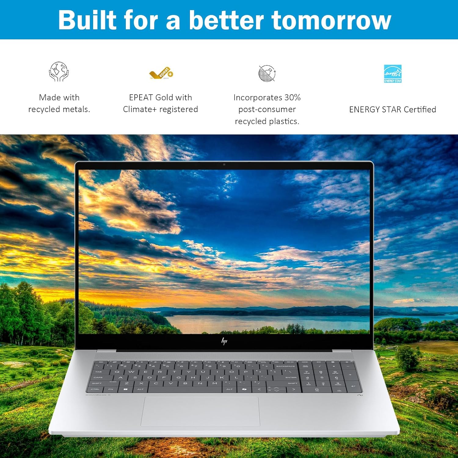 HP OMNIBOOK X NGAI 17-DD0047NR (Core Ultra 7 256V, 512GB NVME/16GB DDR5 ON BOARD, 17" FHD TOUCHSCREEN, INTEL ARC 140V, WIN 11/GLACIER SILVER)