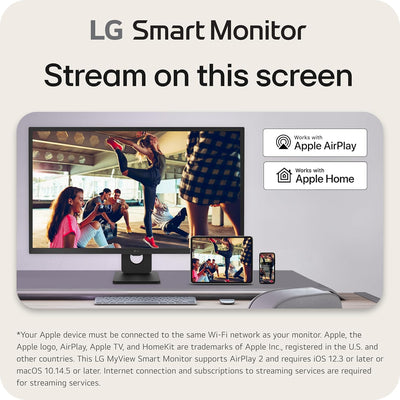 LG Smart Monitor 32SR50F-W (White 32-inch FullHD Smart Monitor, WebOS, AirPlay 2 Support, 8ms)