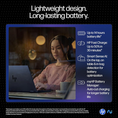 HP OMNIBOOK X FLIP 14-FM0023DX (Core Ultra 7 256V, 1TB NVME/16GB DDR5 ON BOARD, 14"FHD+ X360 TOUCHSCREEN, INTEL ARC 140V, WIN 11 / ATMOSPHERIC BLUE)
