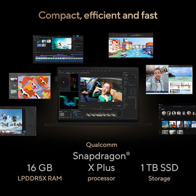 ASUS ProArt PZ13 HT5306QA-PZ13.X1P1TB (Qualcomm Snapdragon X Plus X1P 42 100, 1TB NVME/16GB DDR5 ON BOARD, 13" OLED (2880 x 1800) DETACHABLE, Qualcomm Snapdragon X Elite Adreno, WIN 11)