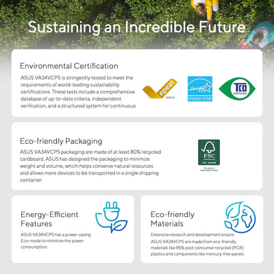 Asus VA34VCPSR  (34-inch WQHD Curved Monitor, 1500R, Flicker Free)