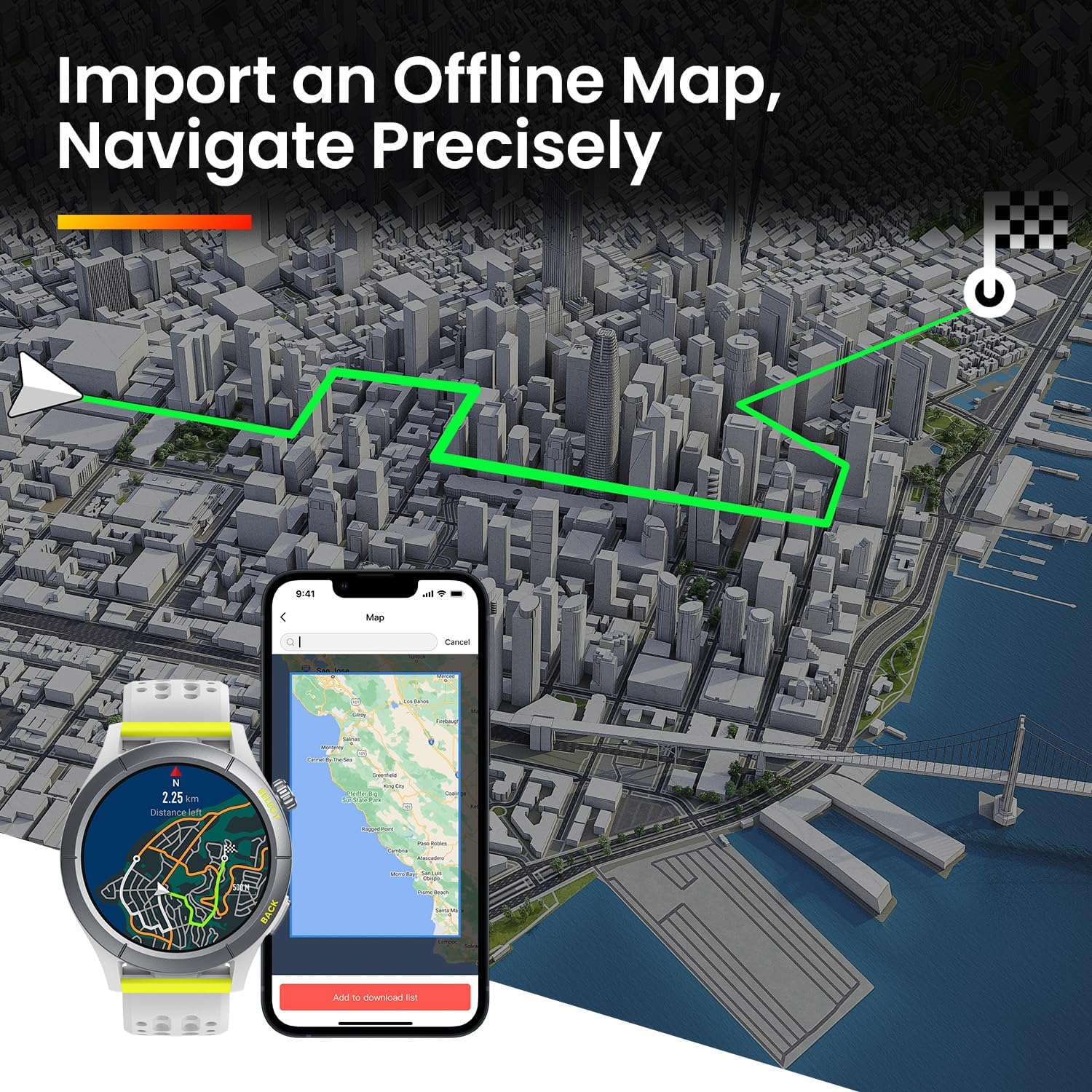 Amazfit Cheetah Round (Dual-Band GPS, Route Navigation & Offline Maps, Training Template, Heart Rate Monitor)