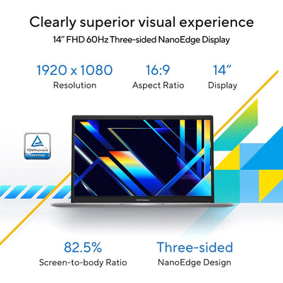 ASUS VIVOBOOK X1404VA-I712512 (CORE I7-1355U, 512GB NVME/12GB DDR4, 14" FHD, INTEL, WIN 11 / QUIET BLUE)