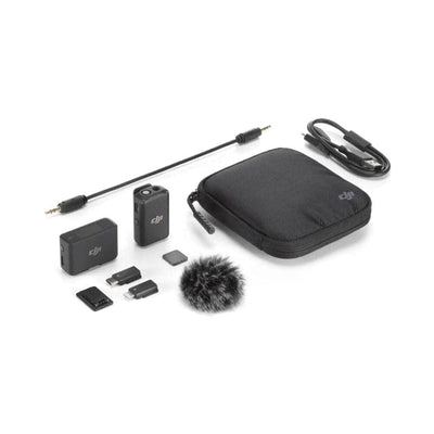 DJI MIC (1 TX + 1 RX) - Up to 250m Compact Lightweight Wireless Microphone With Built-in Storage)