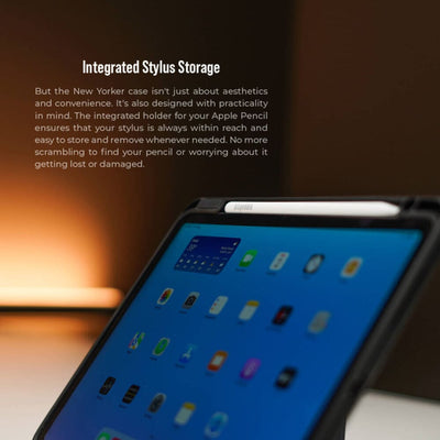 Blupebble New Yorker Slim Case With Y-Fold Stand | Apple iPad Air 13-inch (M2/M3) Case