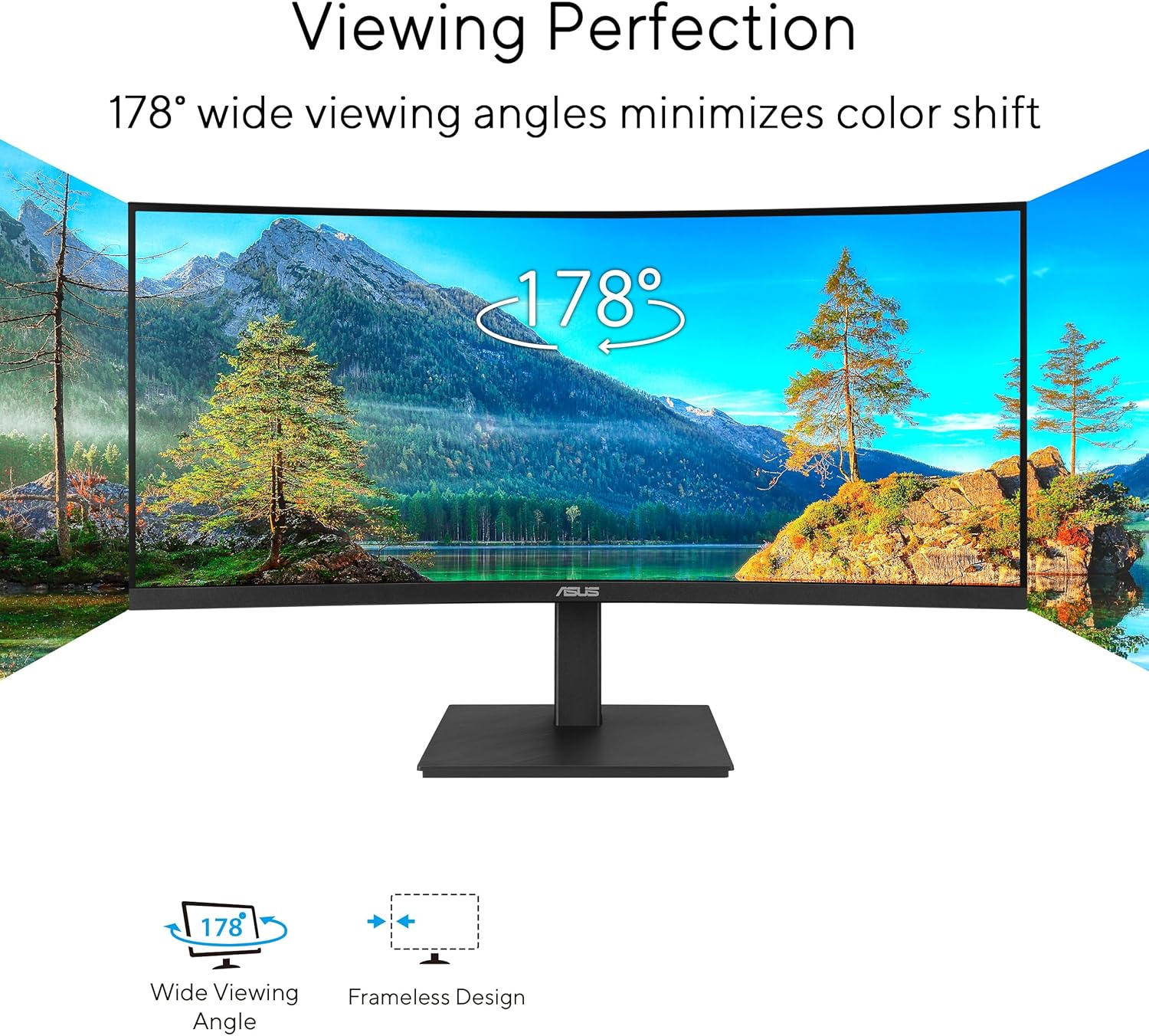 Asus VA34VCPSR  (34-inch WQHD Curved Monitor, 1500R, Flicker Free)