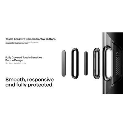 AULUMU Slim Shockproof Case for Apple iPhone 17 Pro - Black (Cooling Tech, Color Changing Sensor, Shock Absorption)