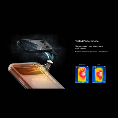 AULUMU Slim Shockproof Case for Apple iPhone 17 Pro - Black (Cooling Tech, Color Changing Sensor, Shock Absorption)