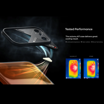 AULUMU Frosted Case for Apple iPhone 17 Pro - White (Cooling Tech, Color Changing Sensor, Glow in The Dark)