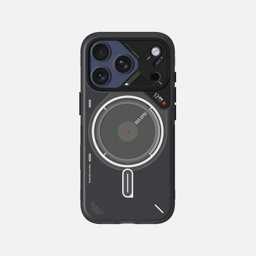 AULUMU Frosted Case for Apple iPhone 17 Pro - Gray (Cooling Tech, Color Changing Sensor, Glow in The Dark)