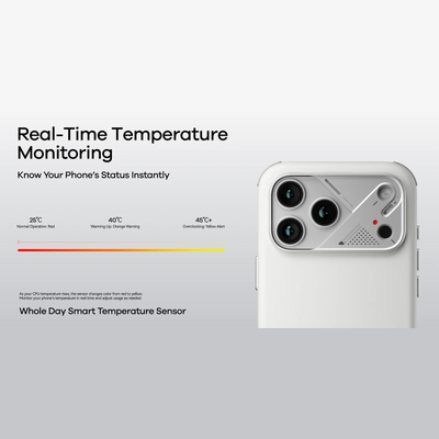 AULUMU Slim Shockproof Case for Apple iPhone 17 Pro - White (Cooling Tech, Color Changing Sensor, Shock Absorption)