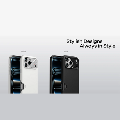 AULUMU Slim Shockproof Case for Apple iPhone 17 Pro Max - White (Cooling Tech, Color Changing Sensor, Shock Absorption)