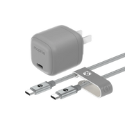 Mophie 30W USB-C GaN Charger + Cable Bundle (30W/GaN, 60W/1M) - Gray