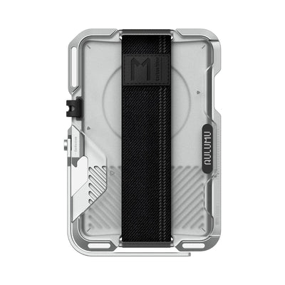 AULUMU G03 Multi-Tool Magnetic Metal Wallet - Frosted (Translucent White)