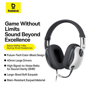 Baseus GoPlay 1 Max (Over-Ear Gaming Wired Headset, AUX Plug)