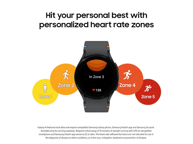 Samsung Galaxy Watch FE (Bluetooth AI Smartwatch, Fitness Tracking, BIA Sensor, Heart Rate Tracker, Sleep Monitor)