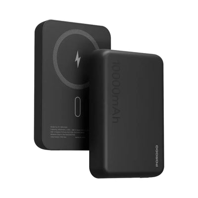 Porodo 10,000mAh Magsafe Power Bank (15W Wireless Charging, Strong Magnetic Hold, Type-C Input/Output)