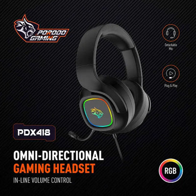 Porodo (PDX418) | Wired Gaming Headphones