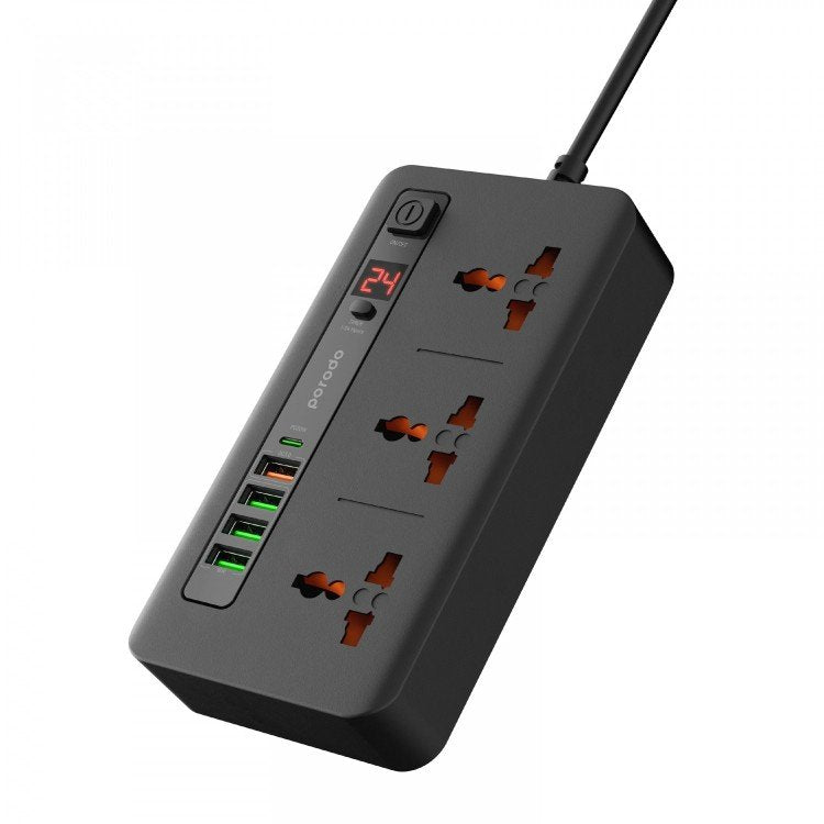 Porodo Multi-Port Power HUB 4 USB-A/USB-C Ultimate Home & Office Kit (2M)