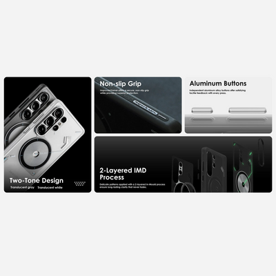 AULUMU Frosted Case for Samsung Galaxy S25 Ultra (Cooling Tech, Color Changing Sensor, Glow in The Dark)