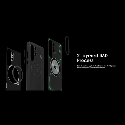 AULUMU Frosted Case for Samsung Galaxy S25 Ultra (Cooling Tech, Color Changing Sensor, Glow in The Dark)