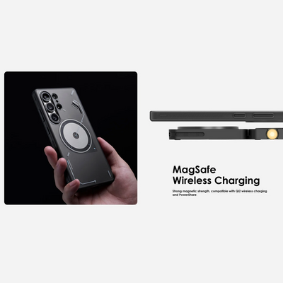 AULUMU Frosted Case for Samsung Galaxy S25 Ultra (Cooling Tech, Color Changing Sensor, Glow in The Dark)