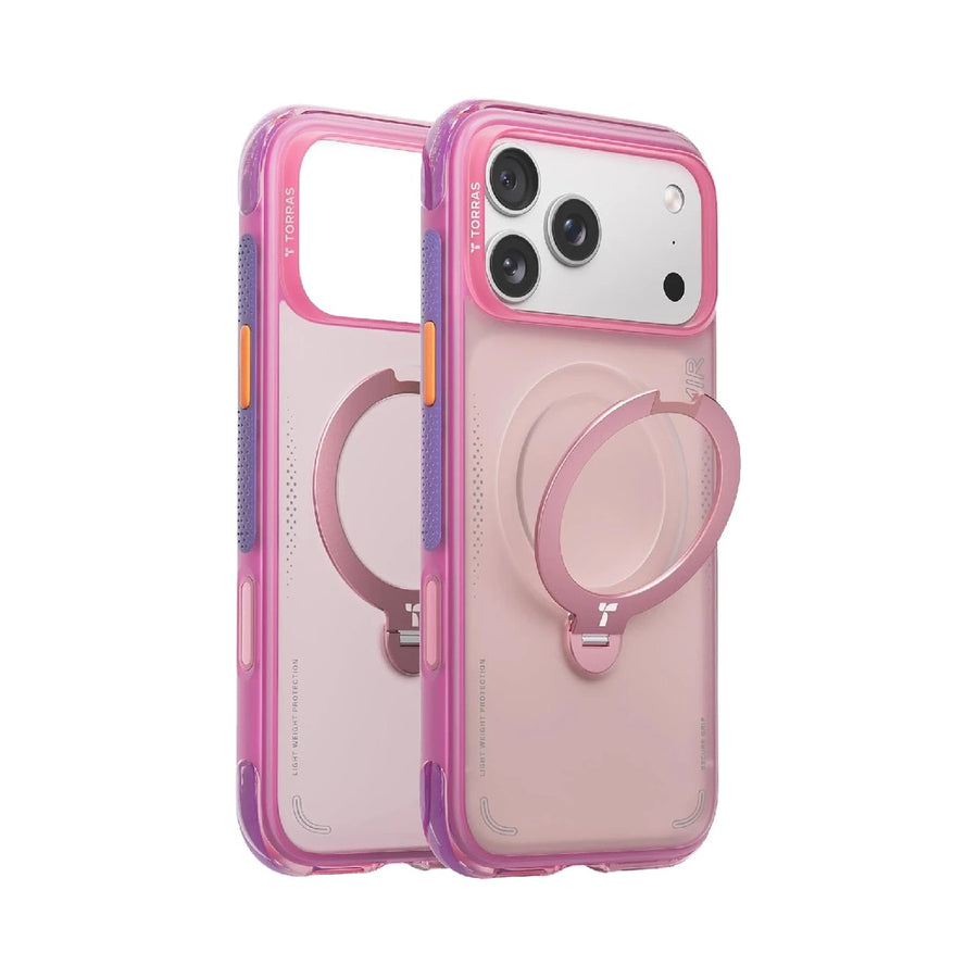 Torras Ostand Spin Air for Apple iPhone 17 Pro Max (Neon Pink)