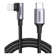 UGREEN USB-C to Lightning (Angled 60W/3A MFI 2M) | Apple Certified Charge & Sync Cable