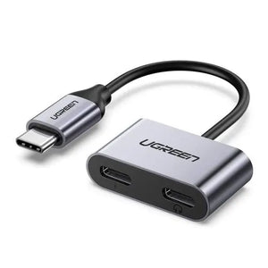 UGREEN USB-C PD & USB-C Audio To USB-C Male | 2-in-1 Audio Adapter