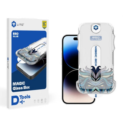Lito Magic Box D+ Tools Full Glass Screen Protector (With Easy Applicator) For Apple iPhone 14 Pro