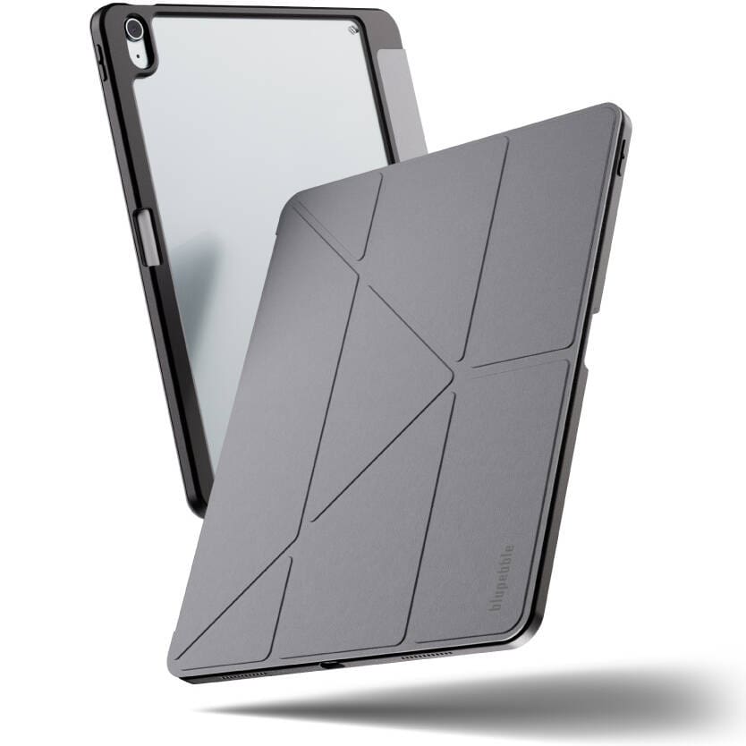 Blupebble New Yorker Slim Case With Y-Fold Stand | Apple iPad Air 11-inch (M2/M3) Case (Gray)